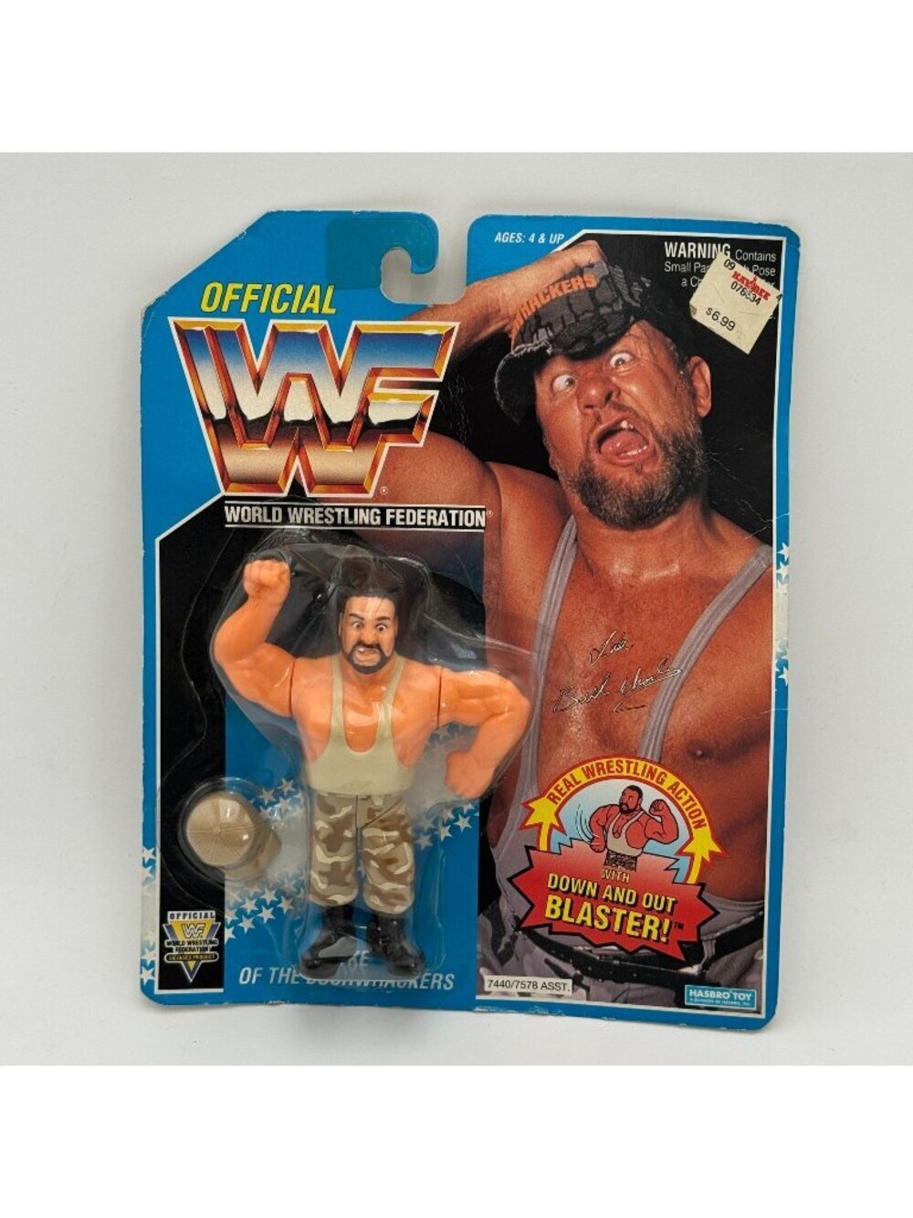 Vintage 90s Luke Bushwackers WWF Hasbro Wrestling Action Figure Sealed